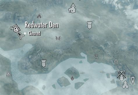 The mine is filled with a red mist. . Redwater den location skyrim